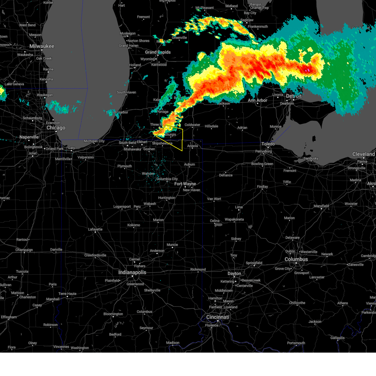 Interactive Hail Maps Hail Map for Bronson, MI