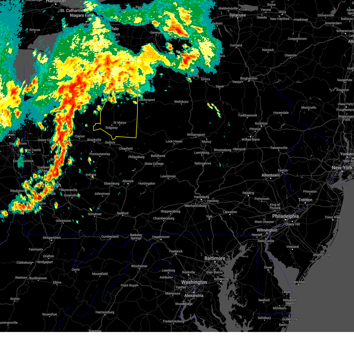 Interactive Hail Maps Hail Map for Kane, PA