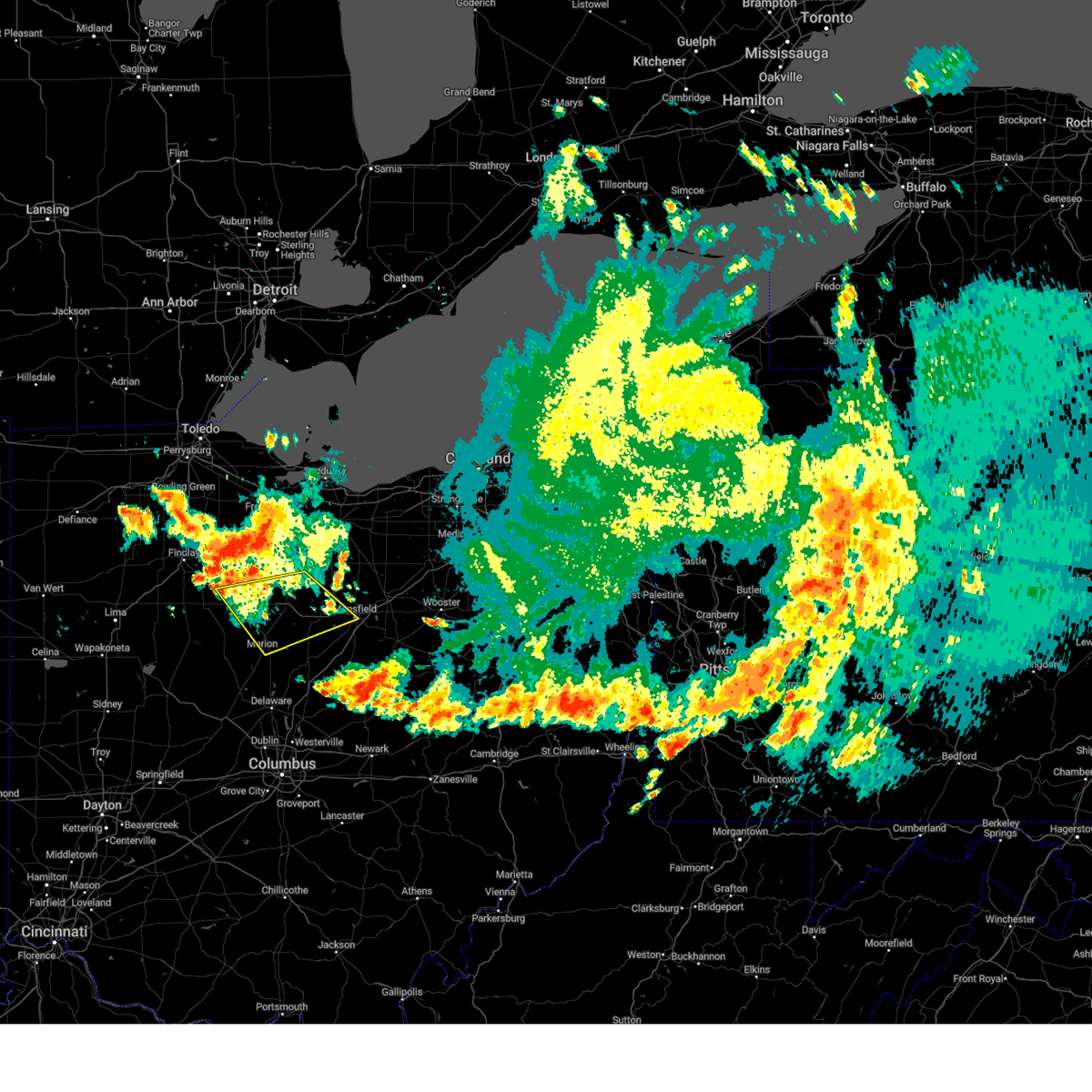 Interactive Hail Maps Hail Map for Crestline, OH