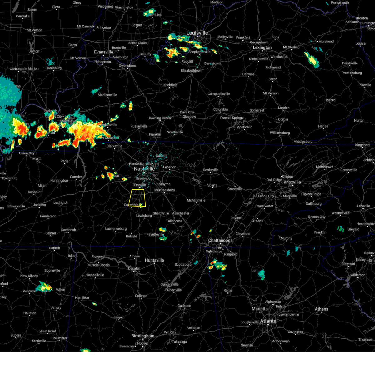 Interactive Hail Maps Hail Map for Franklin, TN