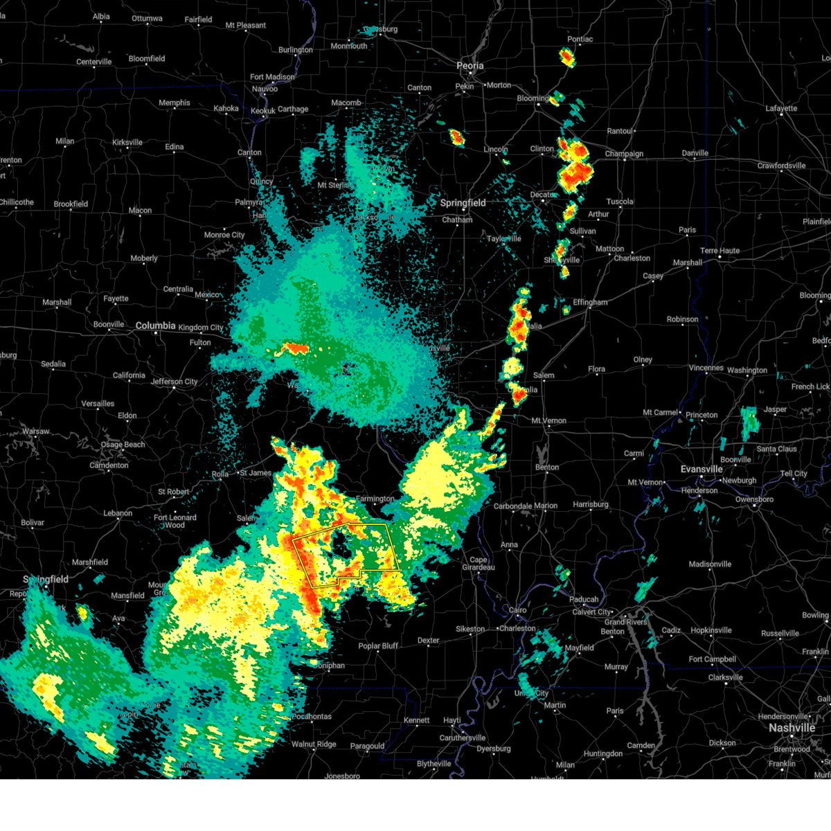 Interactive Hail Maps Hail Map for Ellington, MO