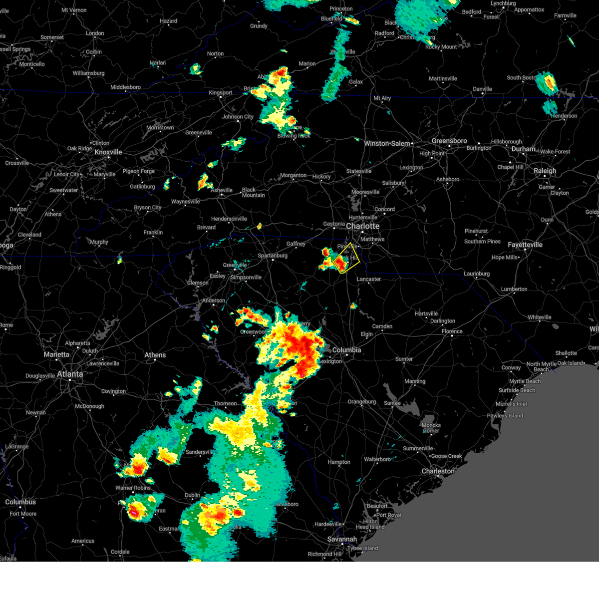 Interactive Hail Maps Hail Map for Rock Hill, SC