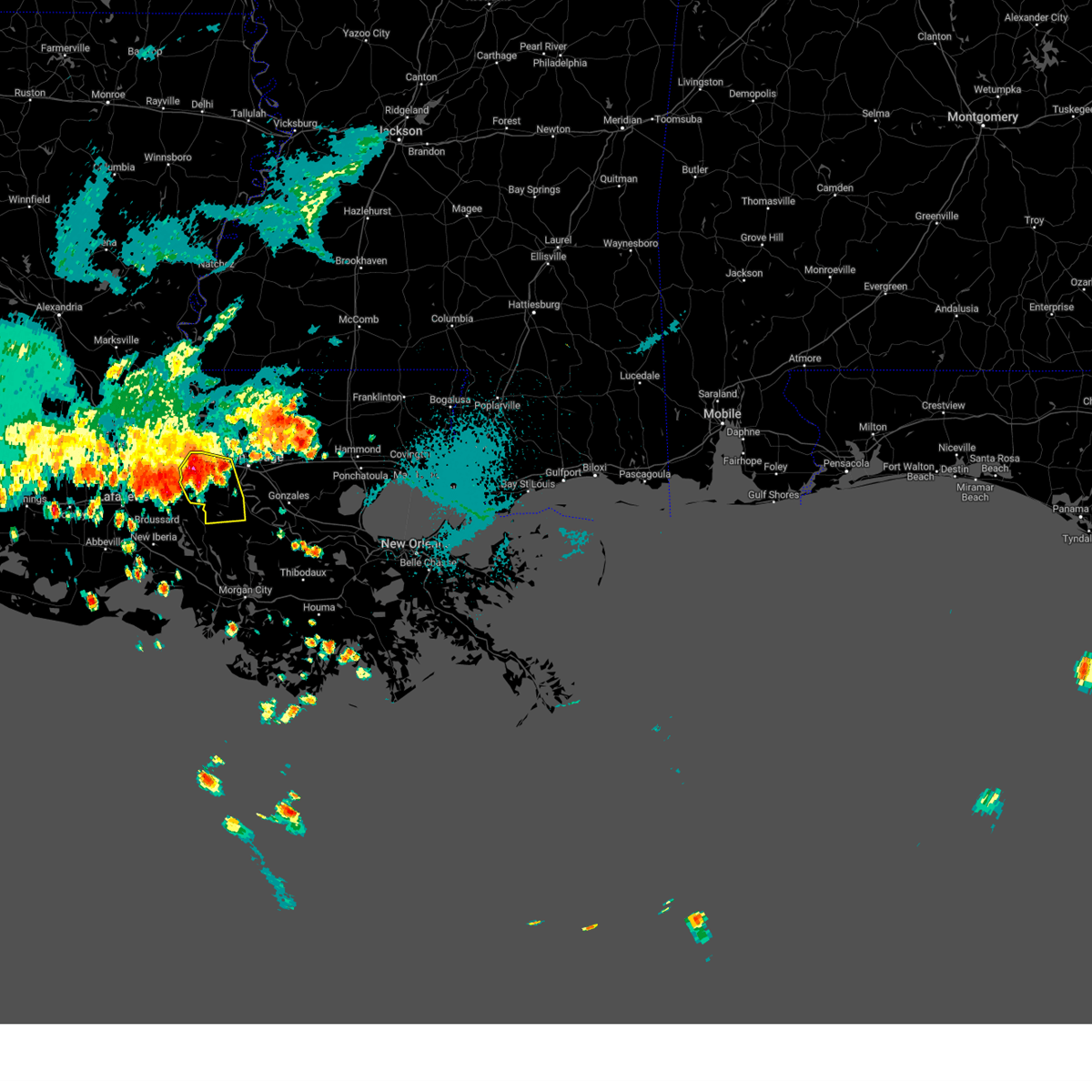 Interactive Hail Maps Hail Map for Grosse Tete, LA