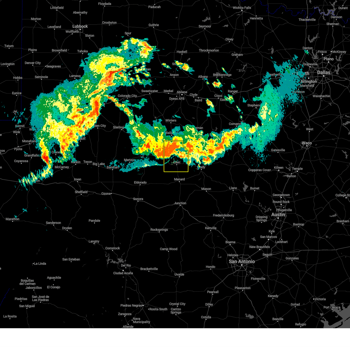 Interactive Hail Maps Hail Map for Paint Rock, TX