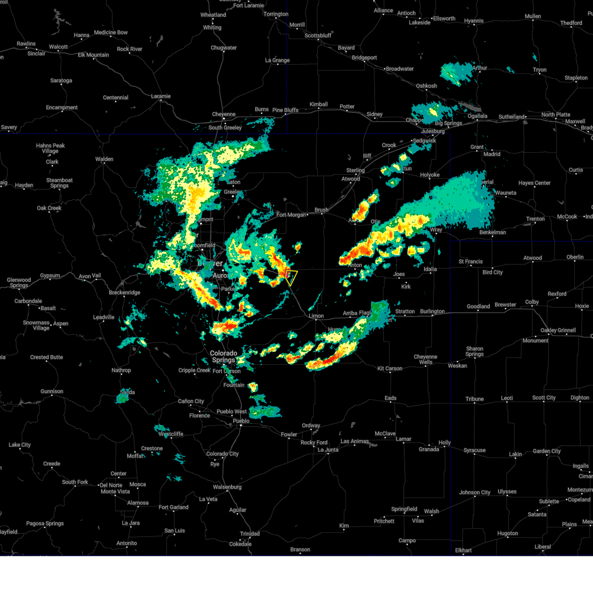Interactive Hail Maps Hail Map for Deer Trail, CO