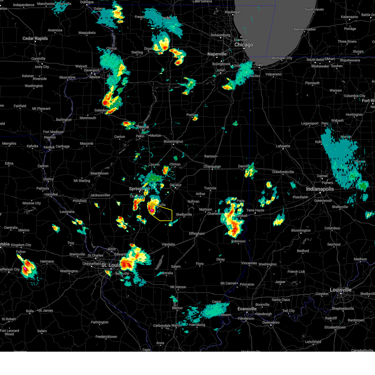 Interactive Hail Maps Hail Map for Kincaid, IL