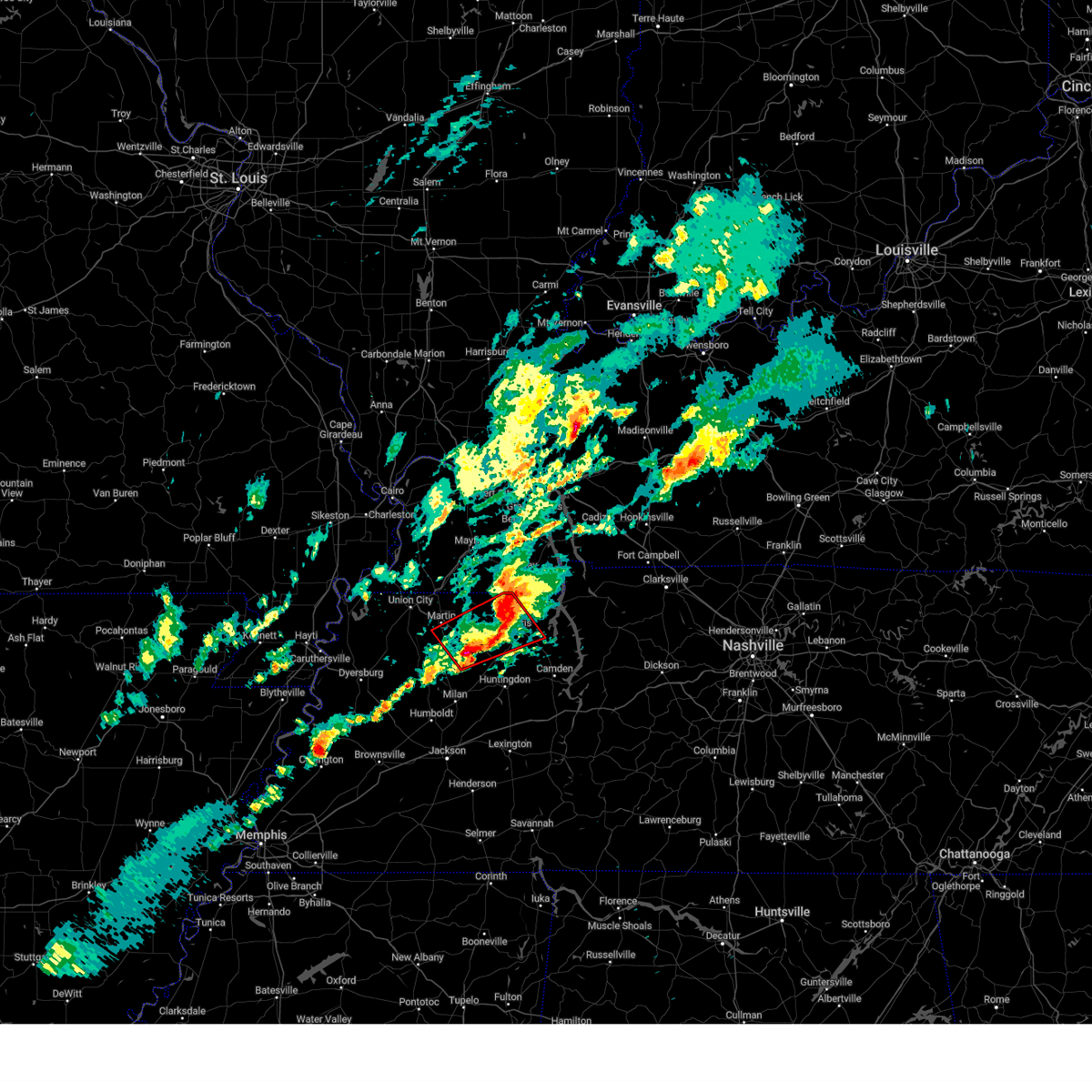 Interactive Hail Maps Hail Map for Puryear, TN