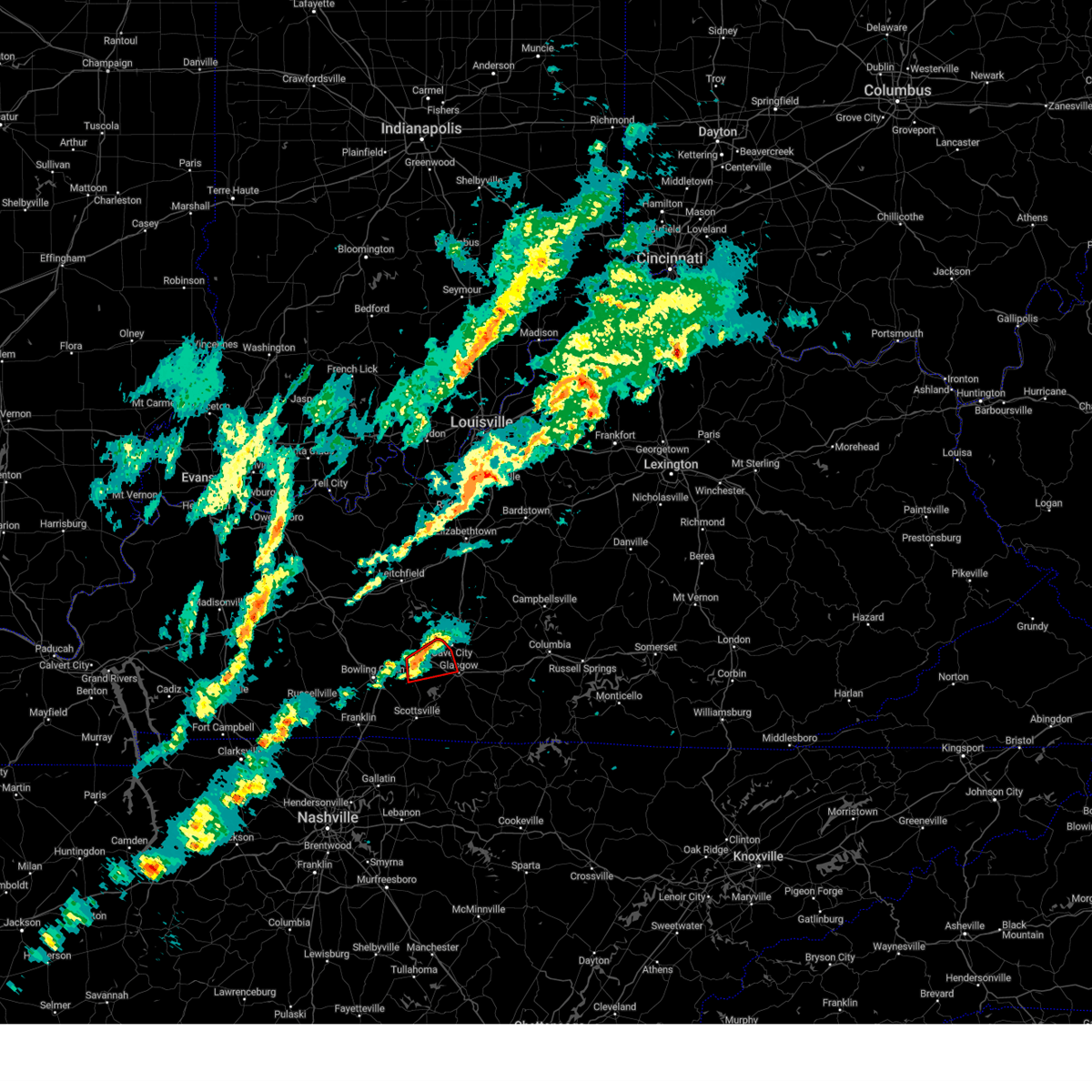Interactive Hail Maps Hail Map for Glasgow, KY