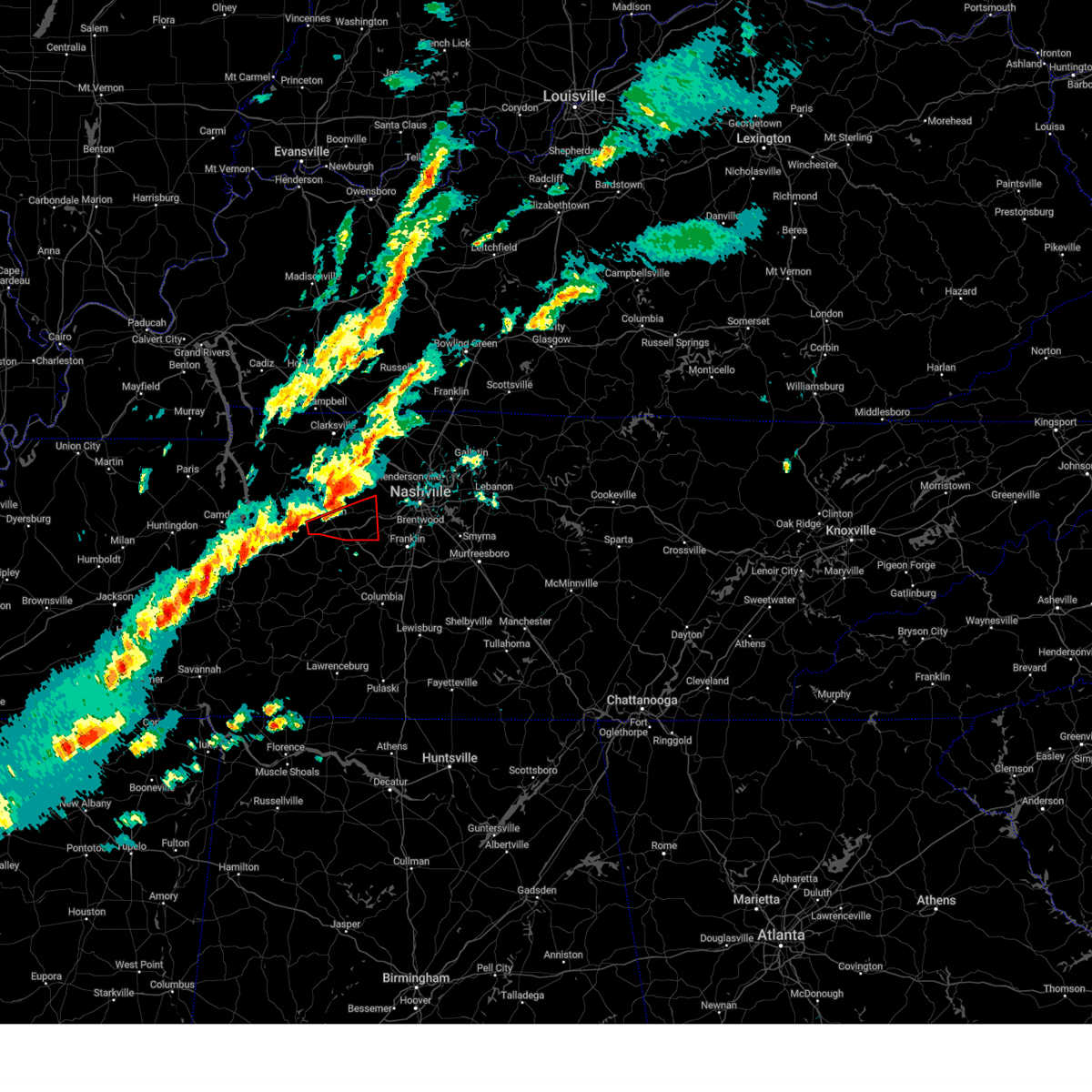 Interactive Hail Maps Hail Map for Burns, TN