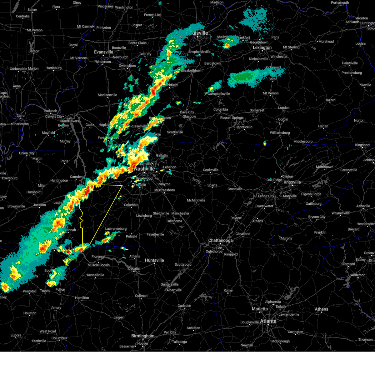 Interactive Hail Maps Hail Map for Linden, TN