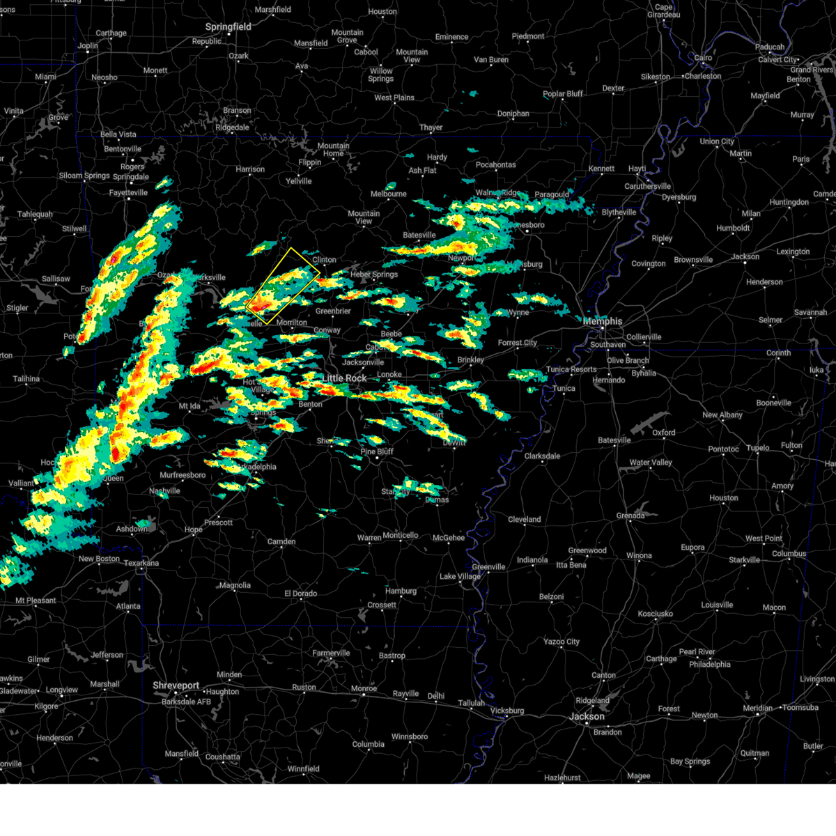 Interactive Hail Maps Hail Map for Atkins, AR