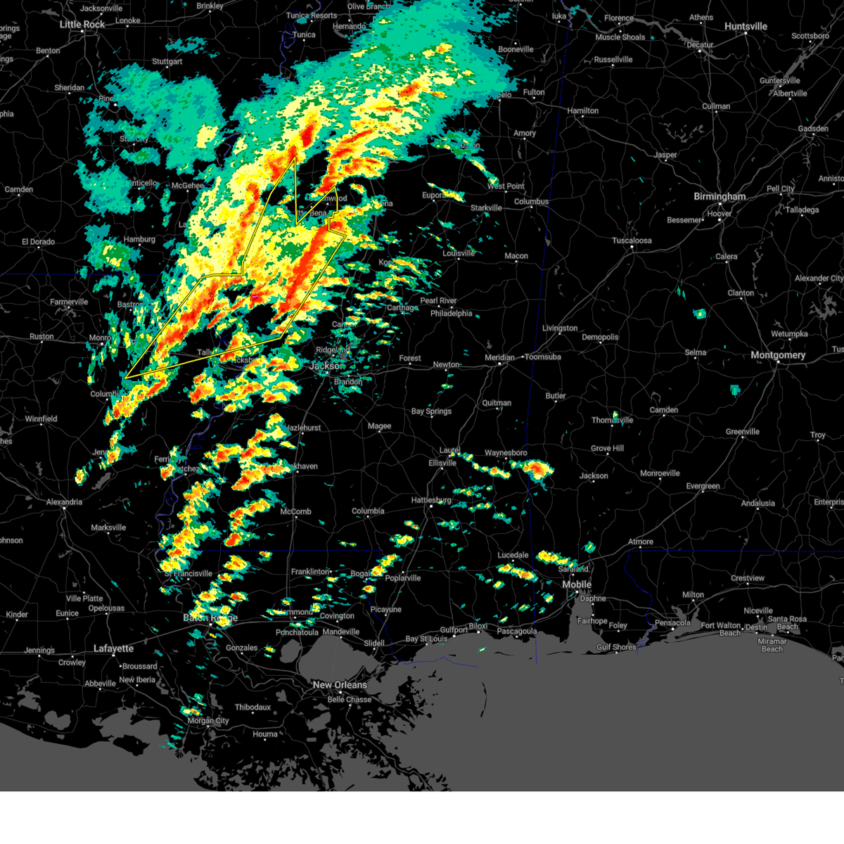 Interactive Hail Maps Hail Map for Mangham, LA