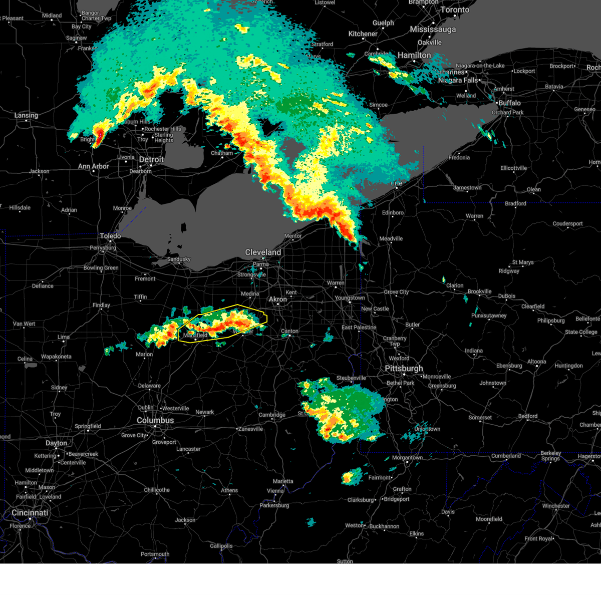 Interactive Hail Maps Hail Map for Crestline, OH