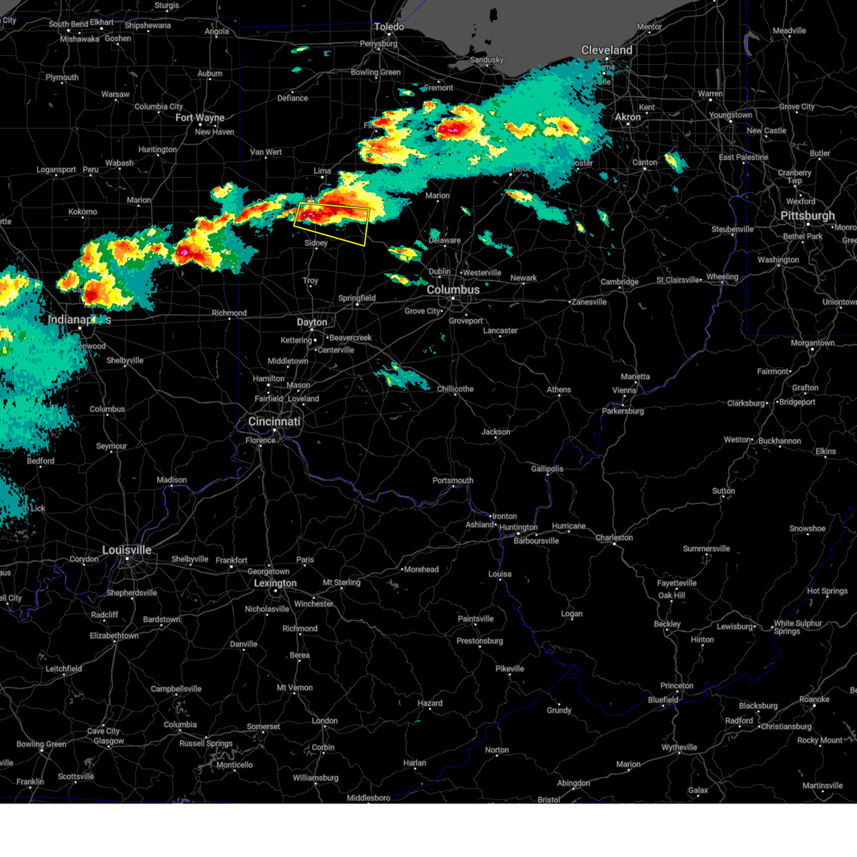 Interactive Hail Maps Hail Map for Lakeview, OH