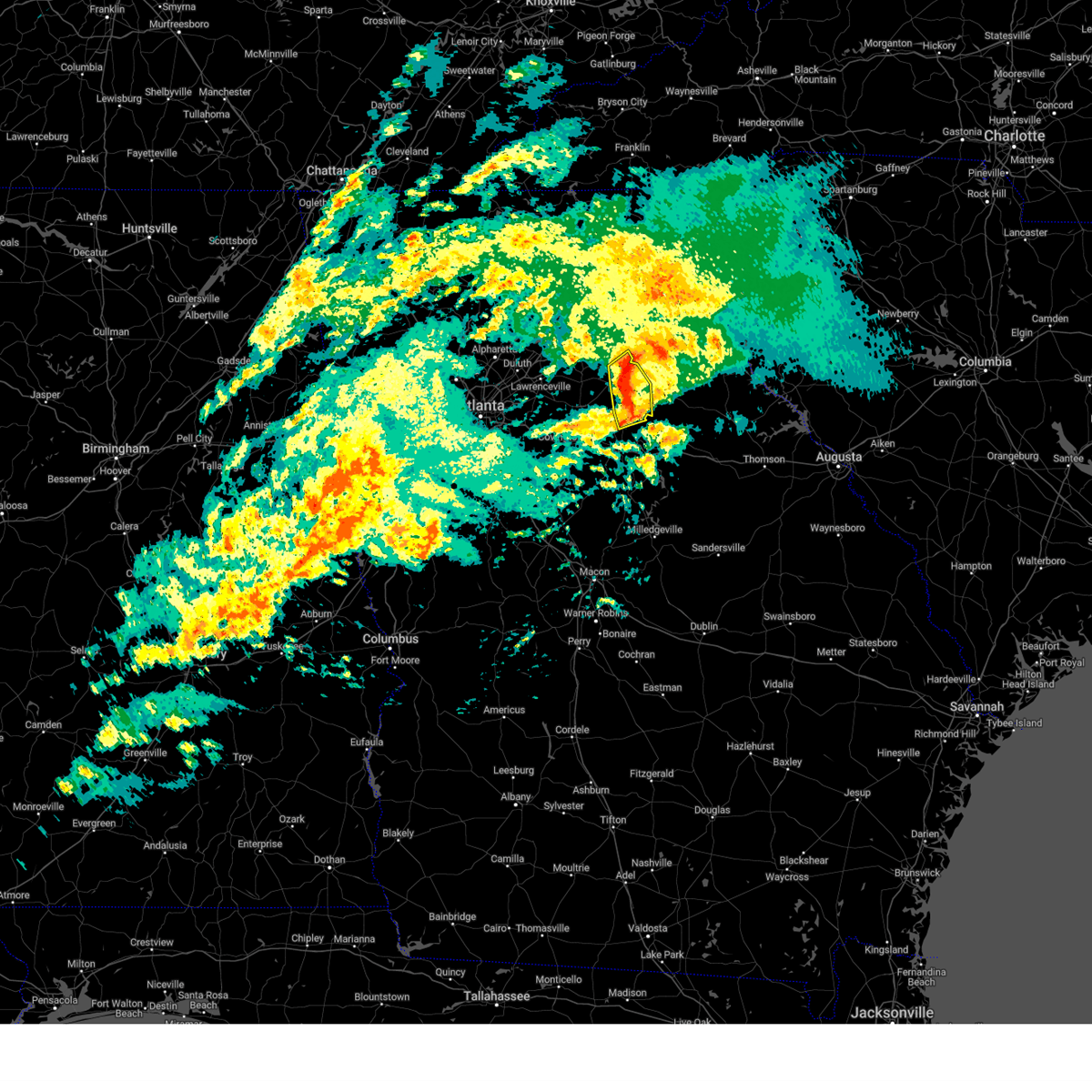 Interactive Hail Maps Hail Map for Bogart, GA