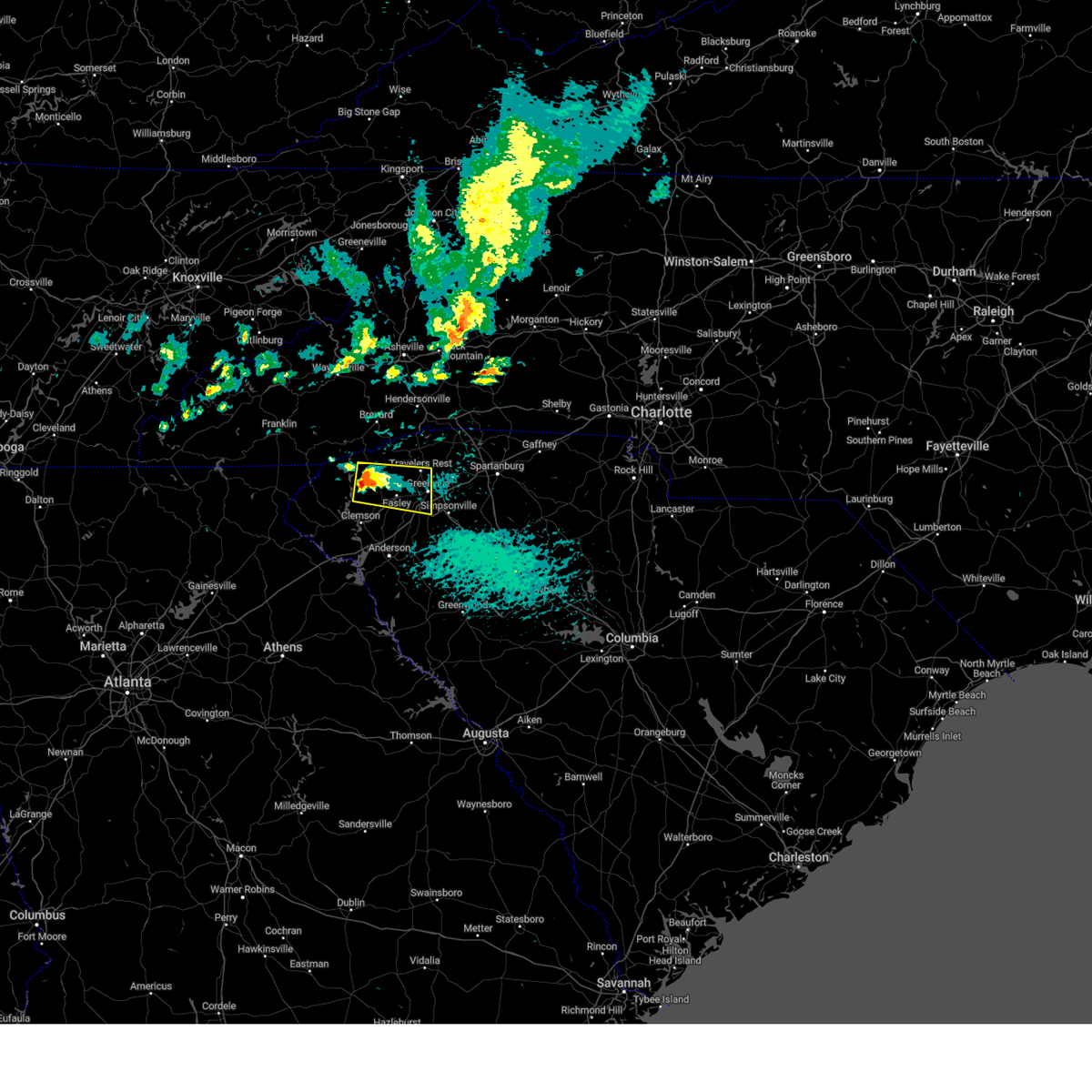 Interactive Hail Maps Hail Map for Six Mile, SC