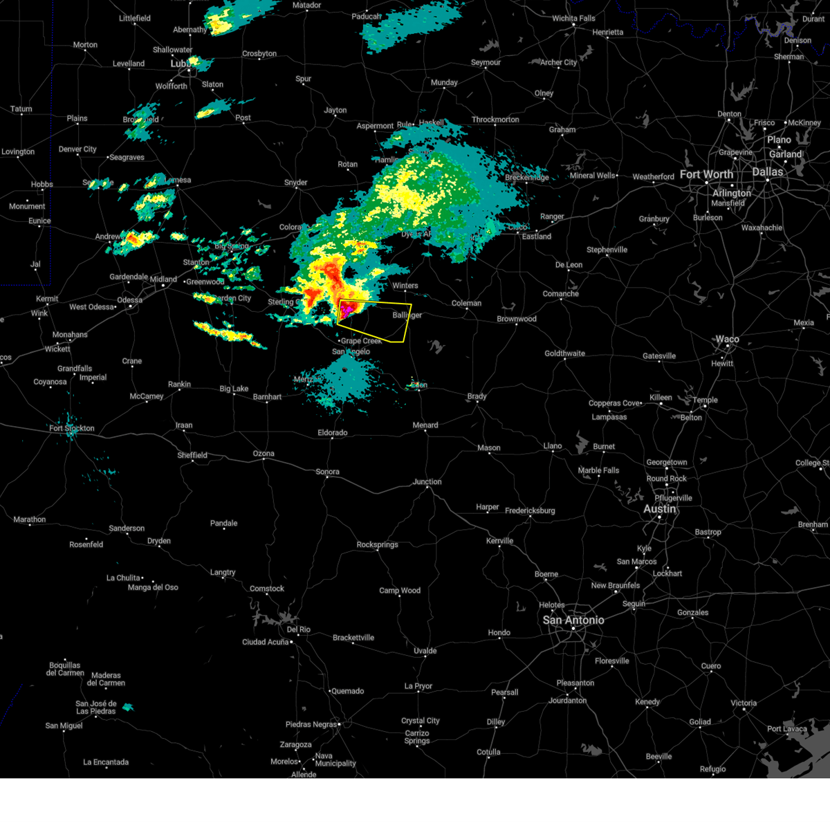 Interactive Hail Maps Hail Map for Robert Lee, TX