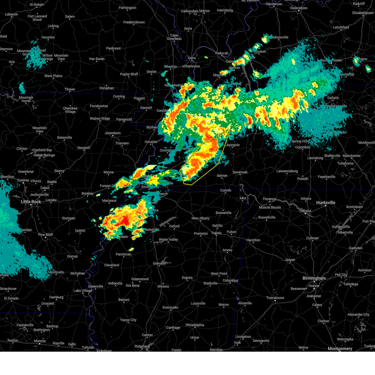 Interactive Hail Maps Hail Map for Bolivar, TN
