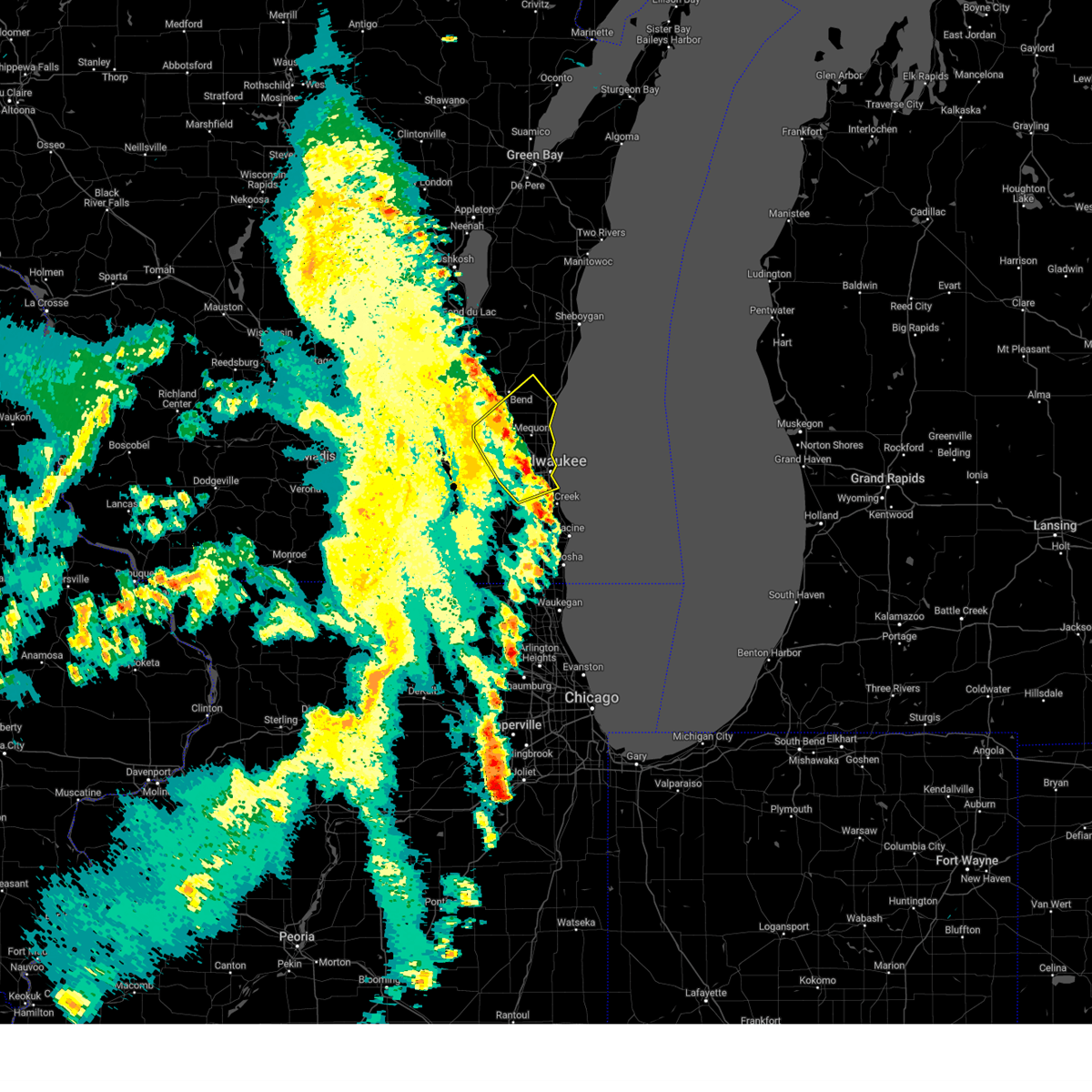 Interactive Hail Maps Hail Map for West Bend, WI