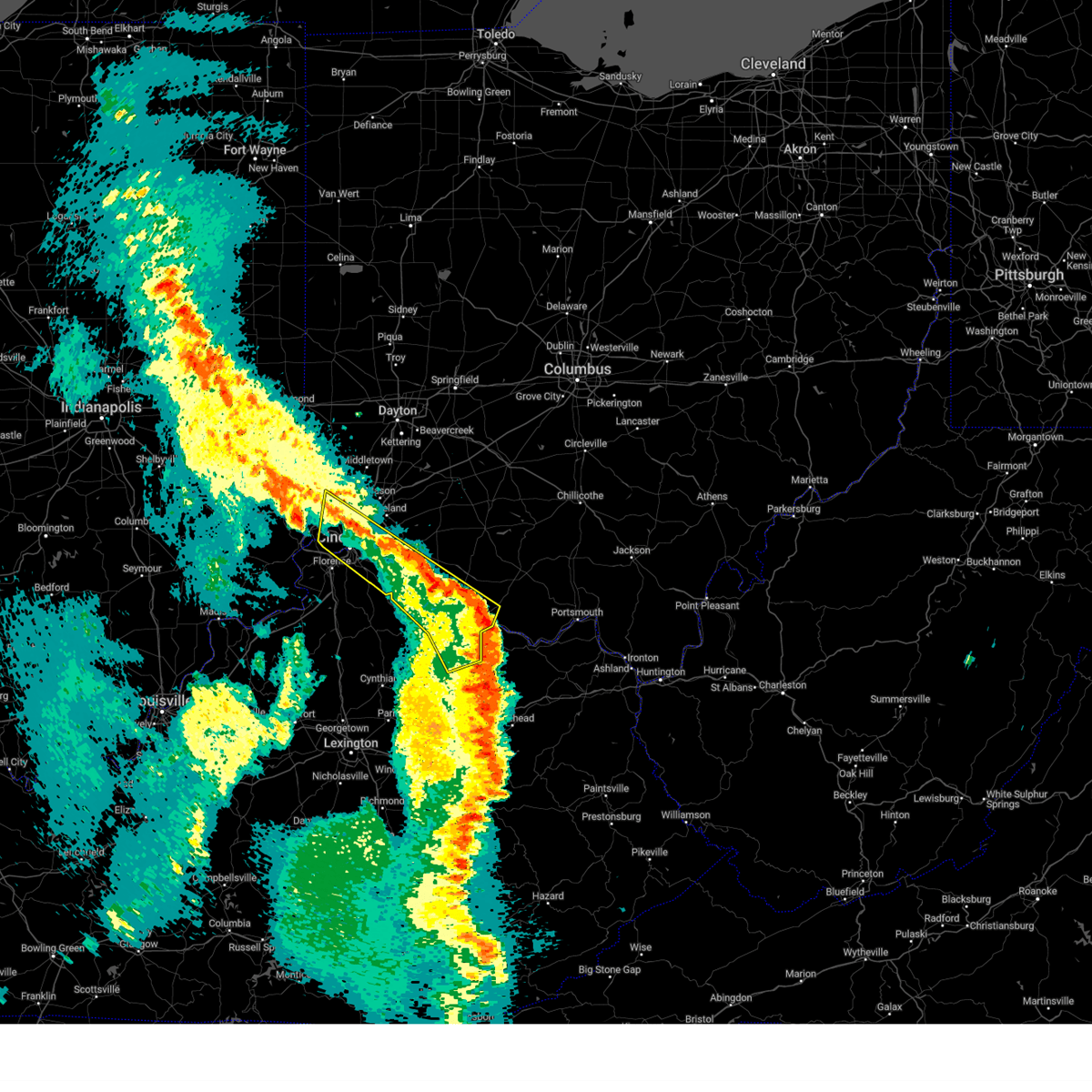 Interactive Hail Maps Hail Map for Erlanger, KY