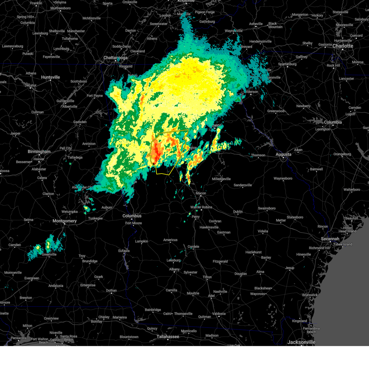 Interactive Hail Maps Hail Map for Tyrone, GA