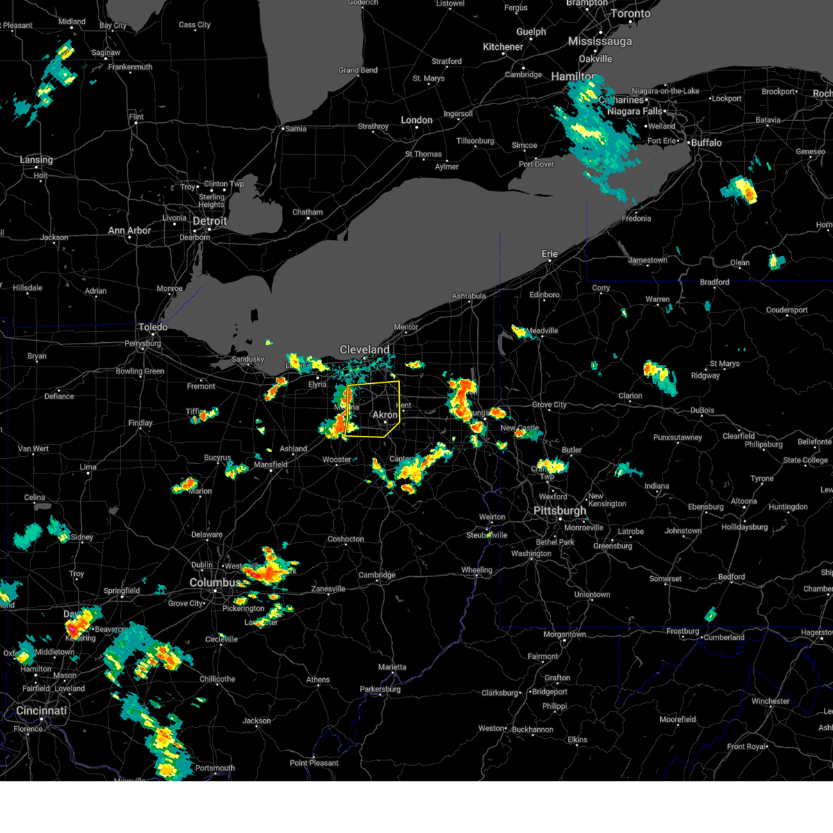 Interactive Hail Maps Hail Map for Akron, OH