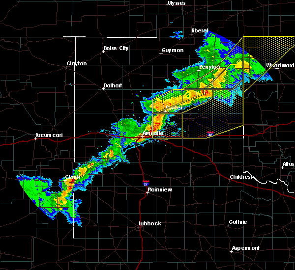 Interactive Hail Maps Hail Map for Canadian, TX