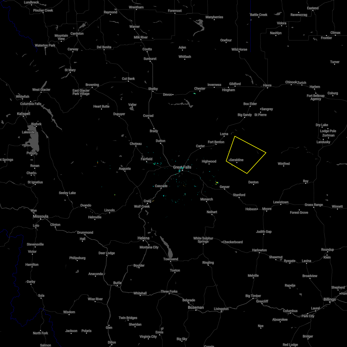 Interactive Hail Maps Hail Map for Geraldine, MT