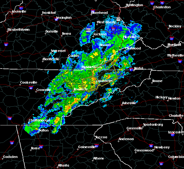April Weather Map For Dandridge Tn Interactive Hail Maps Hail Map for Dandridge, TN