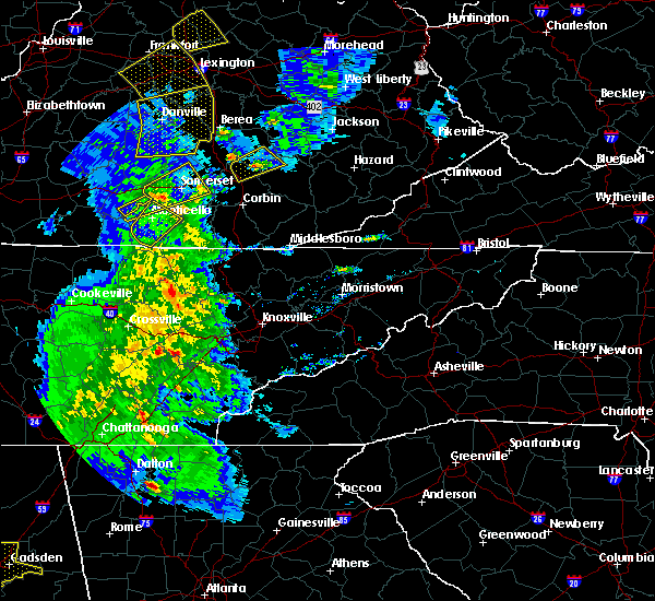 Interactive Hail Maps Hail Map for Monticello, KY