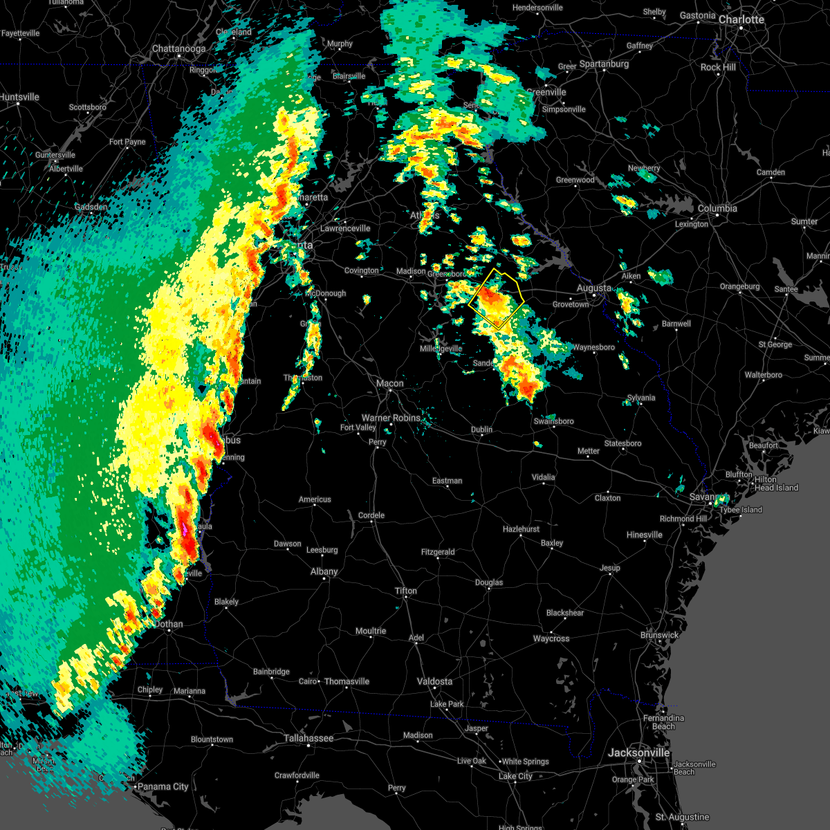 Interactive Hail Maps Hail Map for Crawfordville, GA