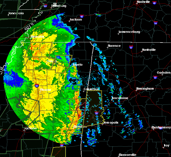 Interactive Hail Maps Hail Map for Meridian, MS