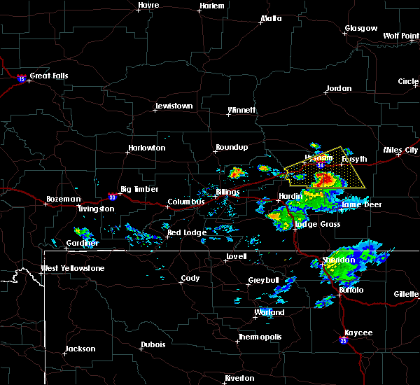 Interactive Hail Maps Hail Map for Hysham, MT