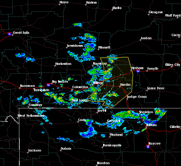 Interactive Hail Maps Hail Map for Hysham, MT