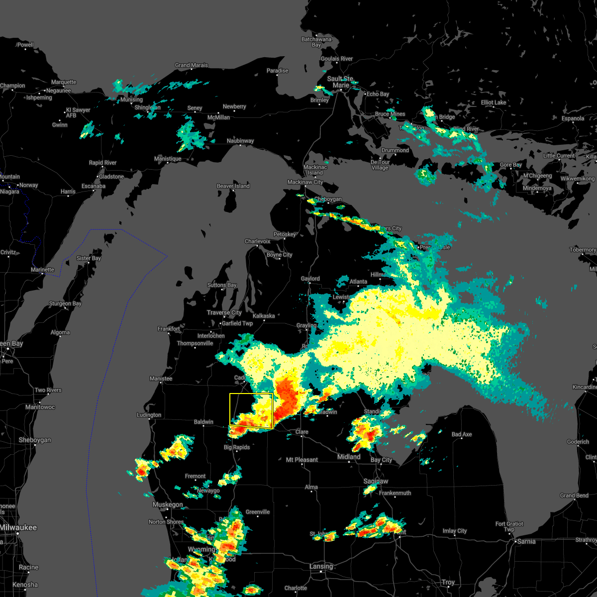 Interactive Hail Maps Hail Map for Tustin, MI