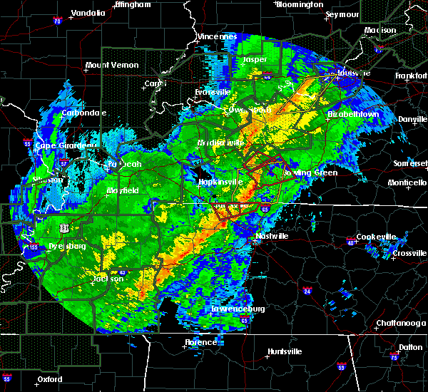 Interactive Hail Maps Hail Map for Bowling Green, KY