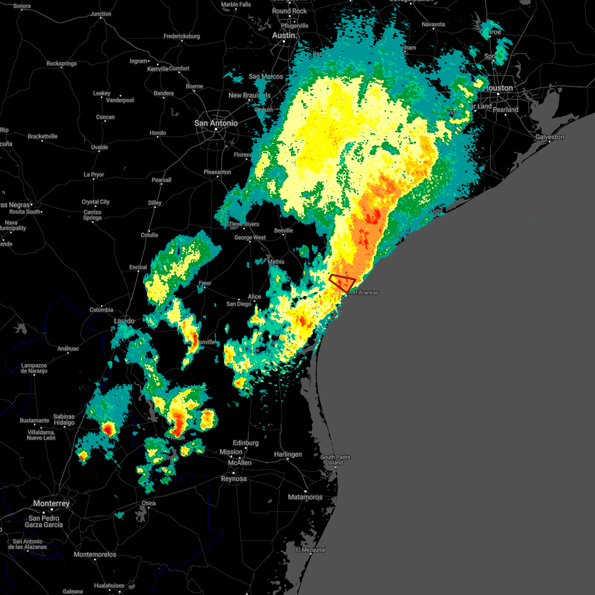 Interactive Hail Maps Hail Map for Rockport, TX