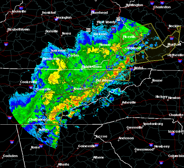 April Weather Map For Dandridge Tn Interactive Hail Maps Hail Map for Dandridge, TN