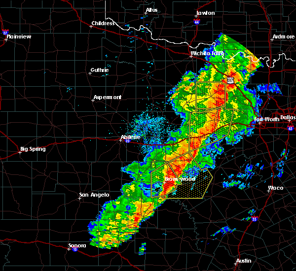 Interactive Hail Maps Hail Map for Brownwood, TX