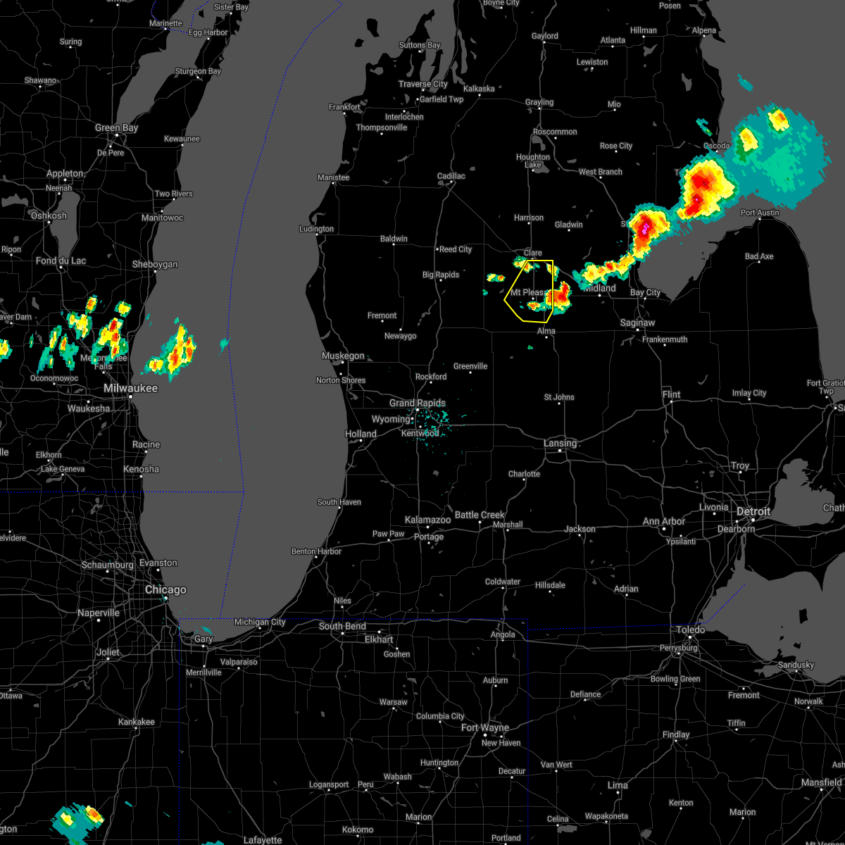 Interactive Hail Maps Hail Map for Mount Pleasant, MI