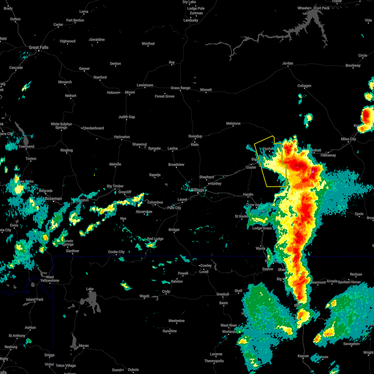 Interactive Hail Maps Hail Map for Hysham, MT