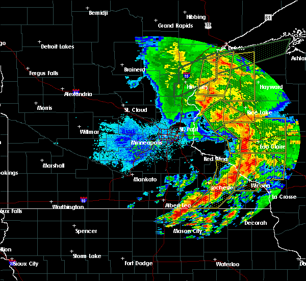 Interactive Hail Maps Hail Map for Downing, WI