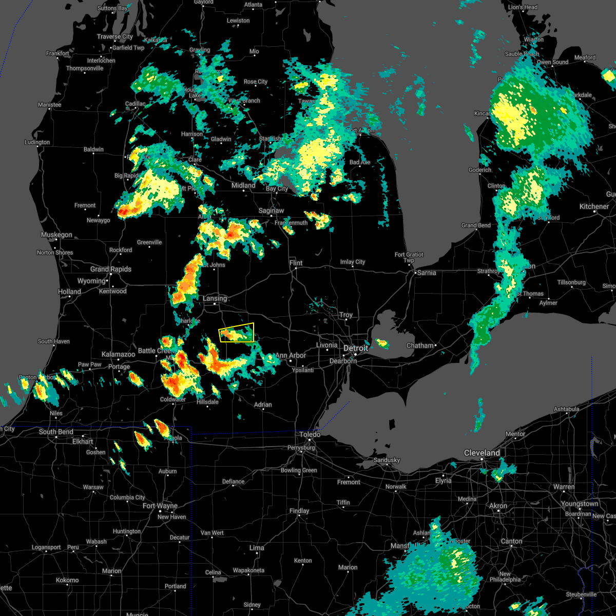 Interactive Hail Maps Hail Map for Leslie, MI