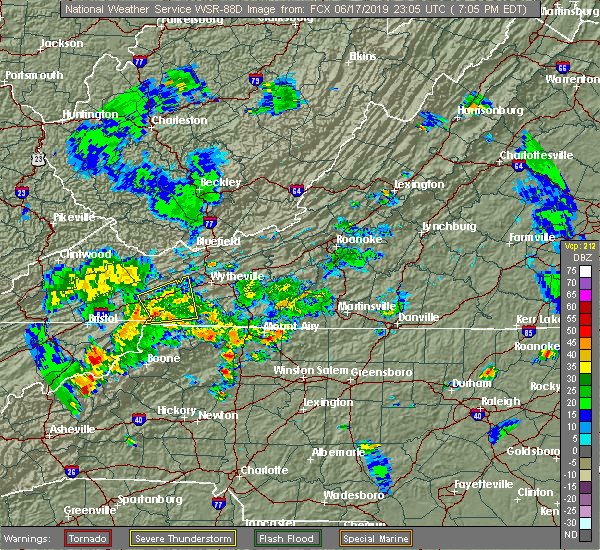 Interactive Hail Maps Hail Map for Rural Retreat, VA
