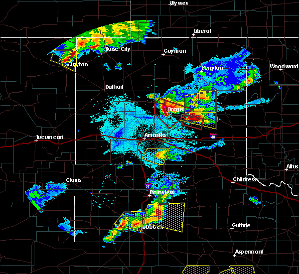 Interactive Hail Maps Hail Map for Pampa, TX
