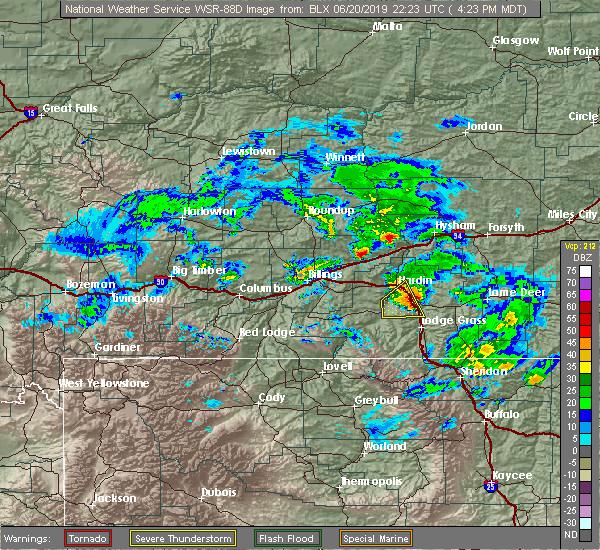 Interactive Hail Maps Hail Map for Crow Agency, MT