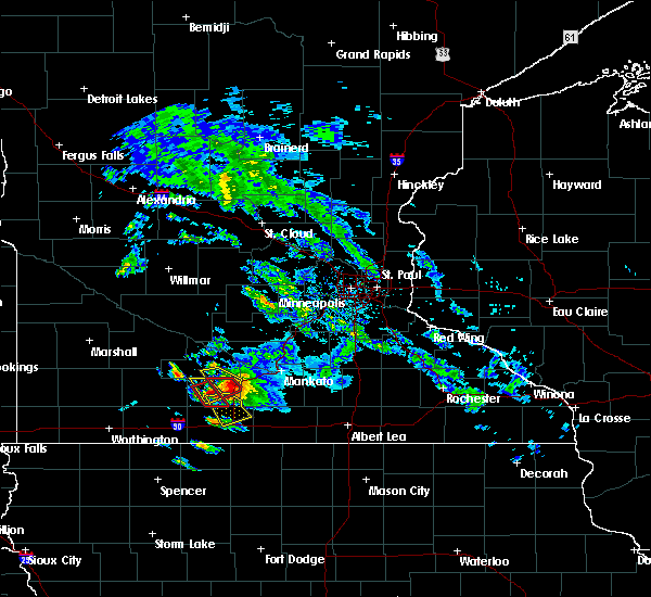 Interactive Hail Maps Hail Map for Lewisville, MN