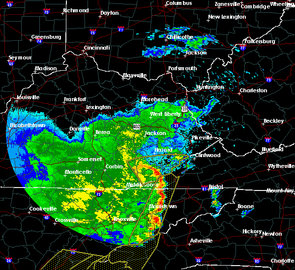 Interactive Hail Maps Hail Map for Wallins Creek, KY