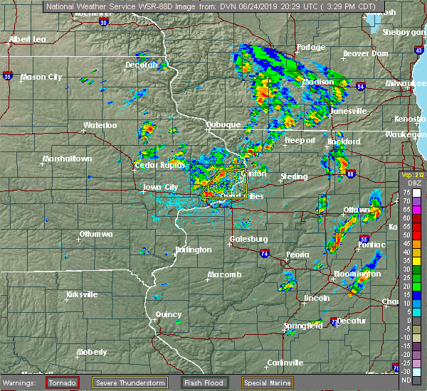 Interactive Hail Maps Hail Map for Davenport, IA