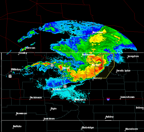 Interactive Hail Maps Hail Map for Belcourt, ND